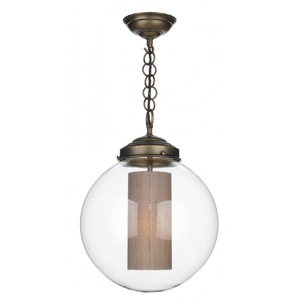 Fairfax Ceiling Pendant Light In Solid Antique Brass FAI8175