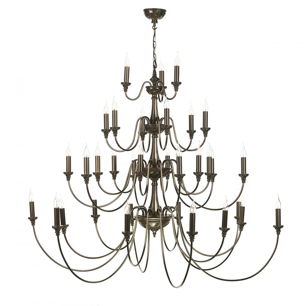 Bailey 33 Light Ceiling Chandelier In Rich Bronze Finish BAI3363