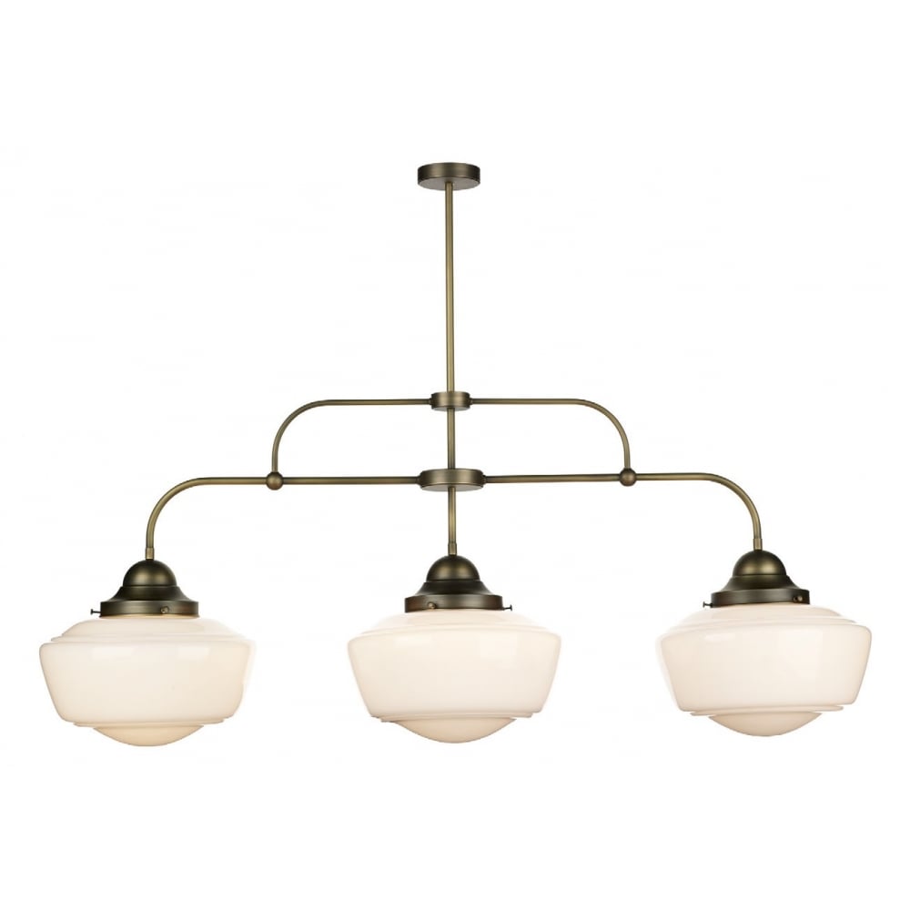 Stowe Vintage 3 Light Ceiling Pendant in Antique Brass Finish STO0312