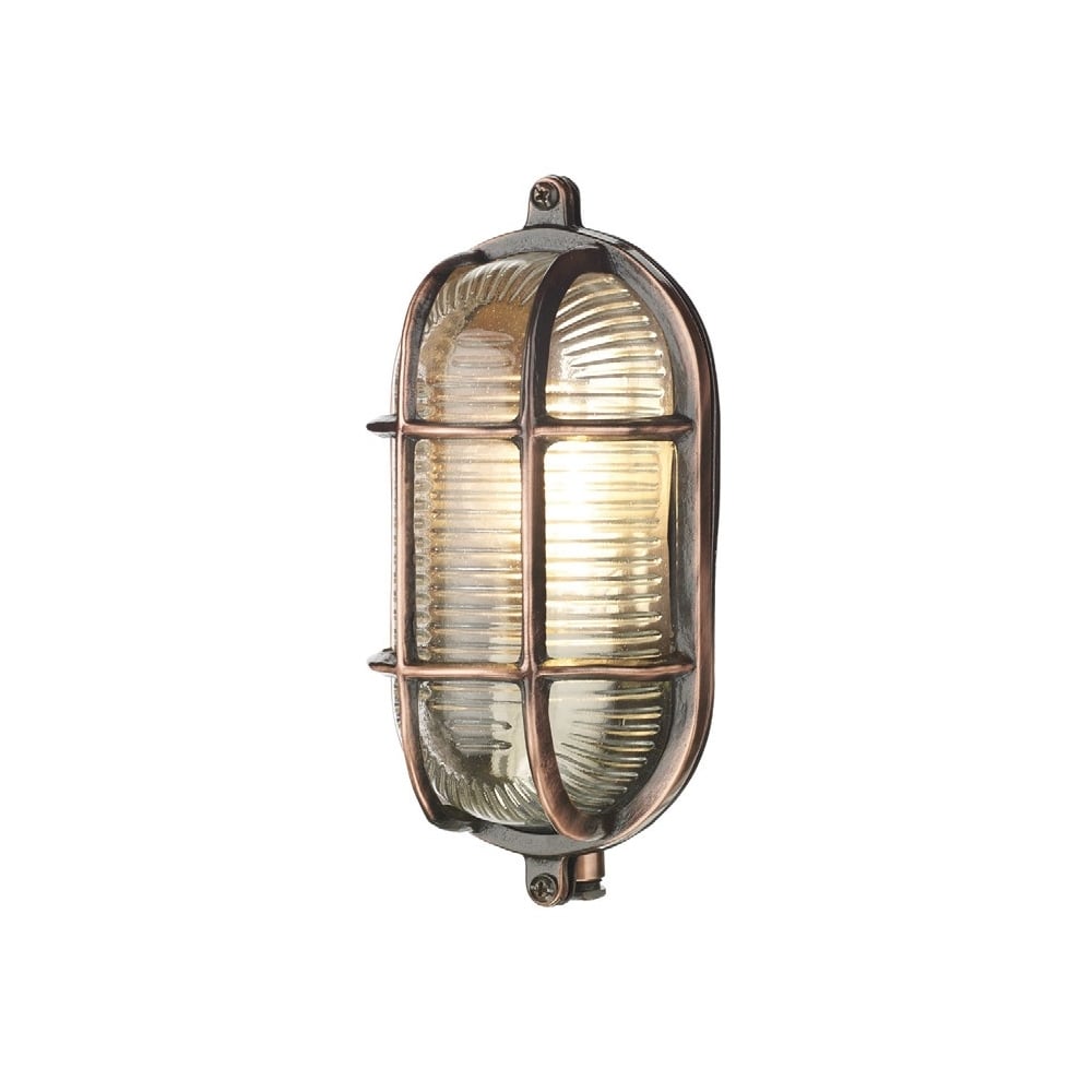 Admiral Oval Outdoor Wall Light In Antique Copper Finish IP64 ADM5264