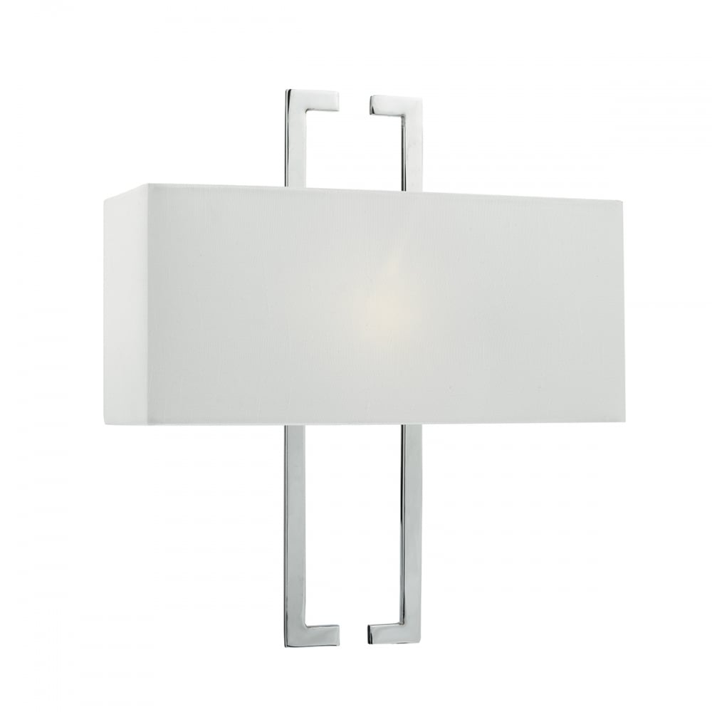 Nile Stylish Wall Light In Polished Chrome Finish With Ivory Shade NIL0750