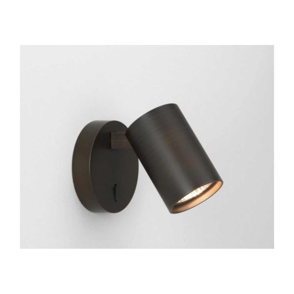 Ascoli Single Spotlight In Bronze Effect Finish IP20 1286009