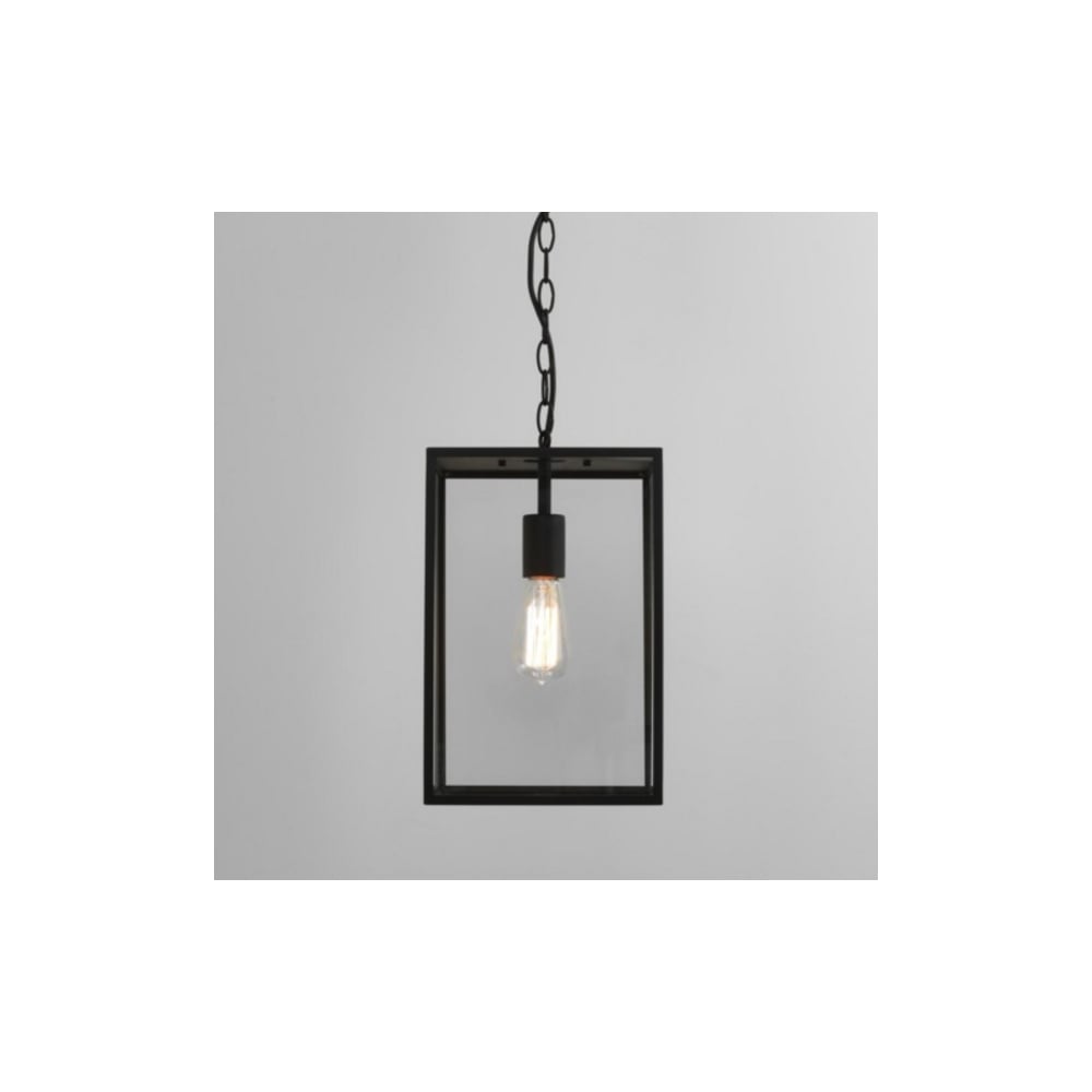 Homefield Outdoor Ceiling Lantern Pendant In Black Finish 1095015