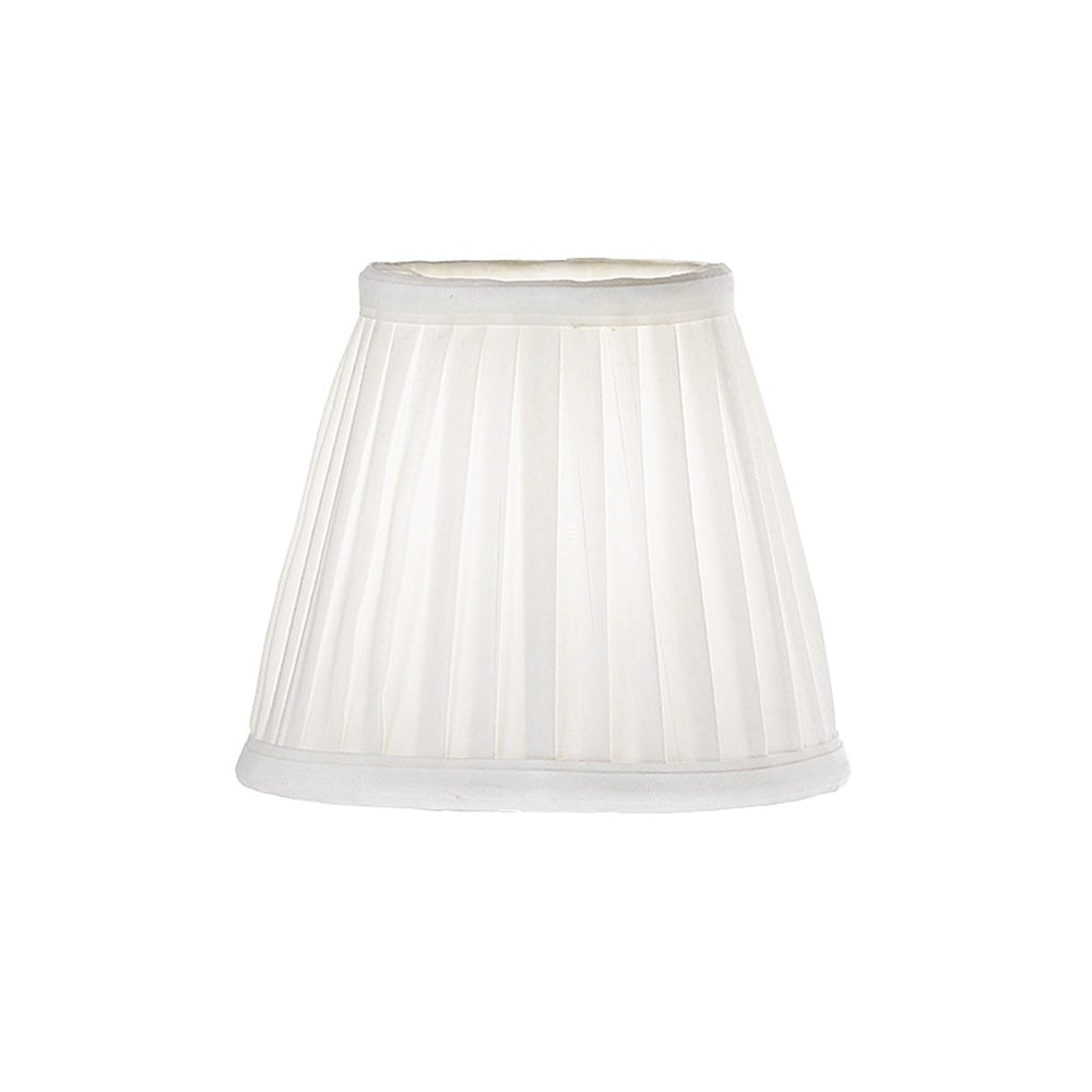 White Pleat Fabric Shade