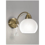 F2278/1 1 Light Modern Bronze & Crystal Wall Light