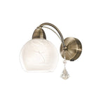 F2278/1 1 Light Modern Bronze & Crystal Wall Light