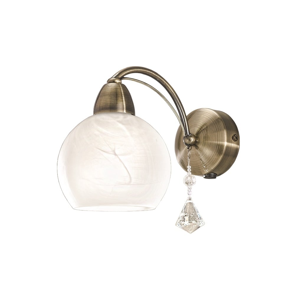 F2278/1 1 Light Modern Bronze & Crystal Wall Light