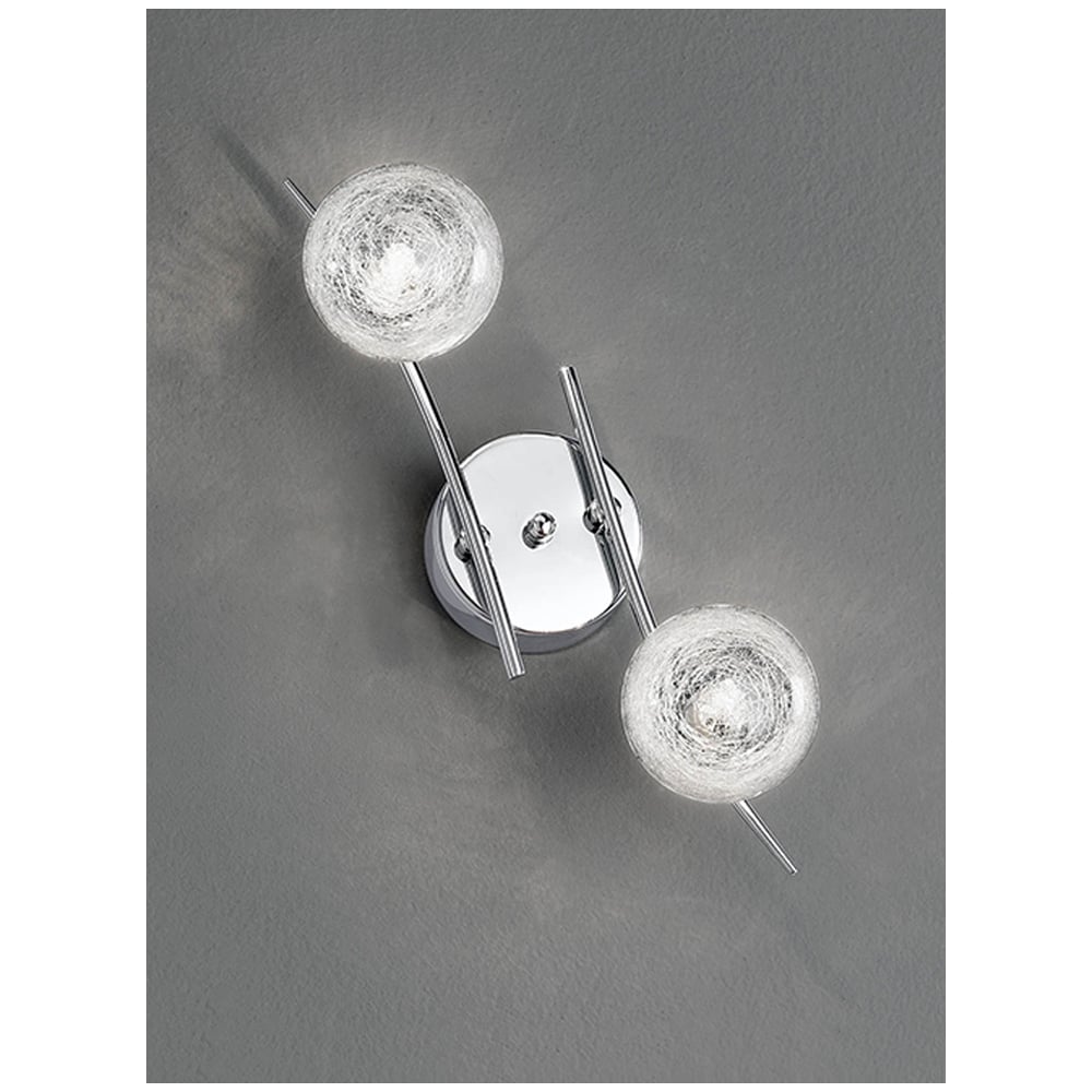 F2297/2 2 Light Chrome Semi Flush Ceiling Light