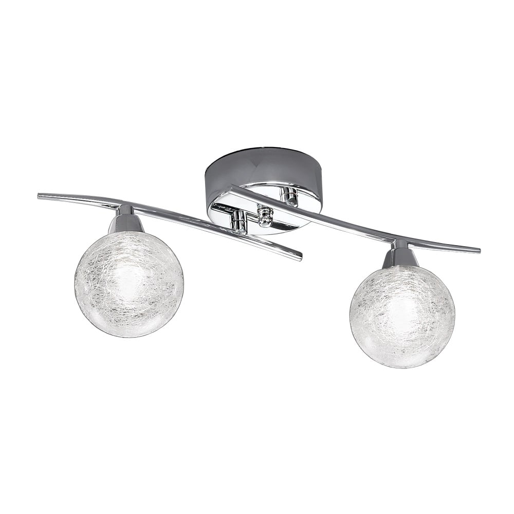F2297/2 2 Light Chrome Semi Flush Ceiling Light