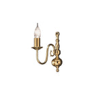 Delft 1 Light Polished Brass Flemish Wall Light - PE7911