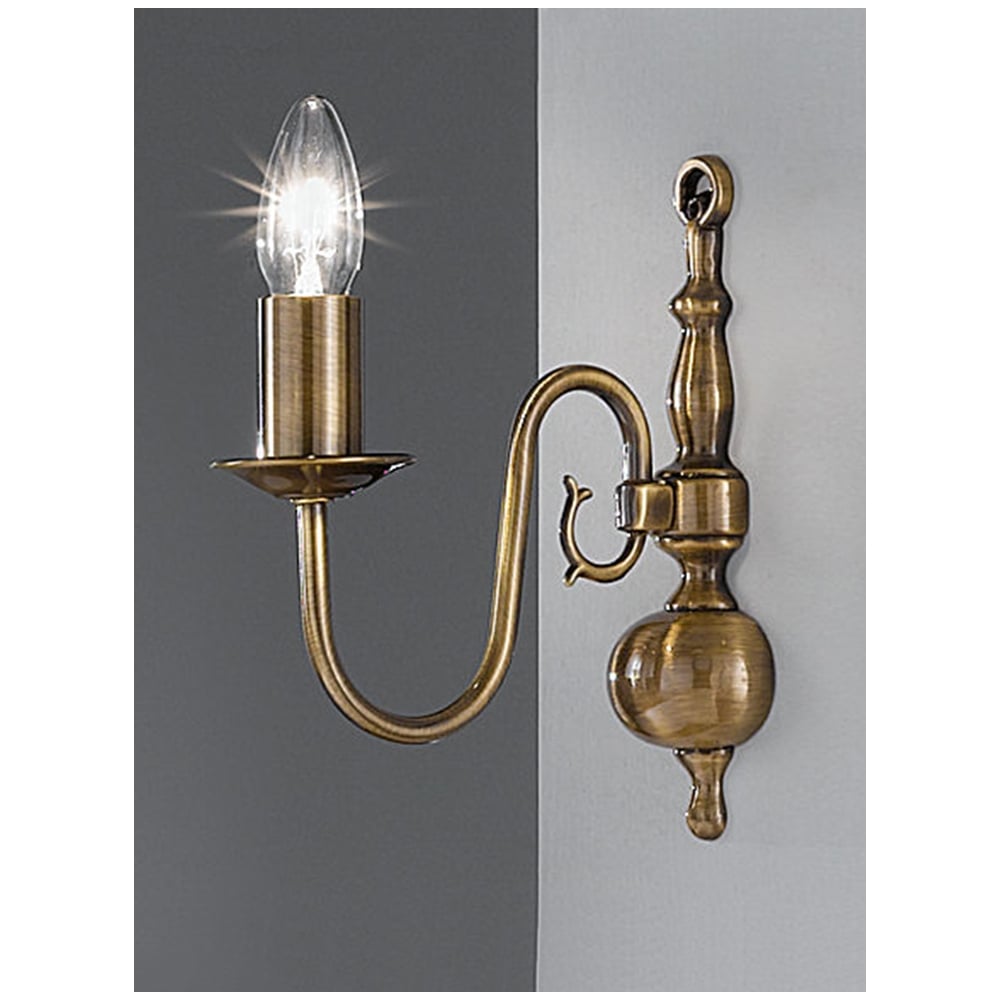 PE7931 Dutch 1 Light Bronzed Brass Femish Wall Light