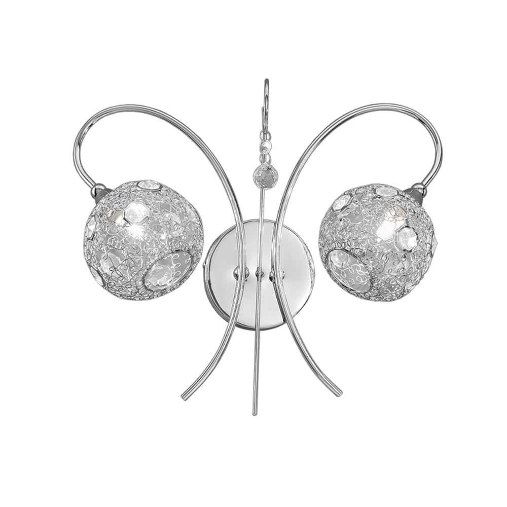 F2214/2 Double Light Crystal Wall Bracket
