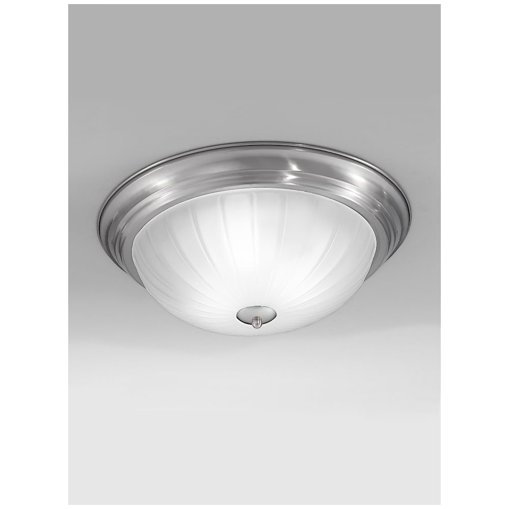 CF5642 Flush Ceiling Light With Nickel Finish