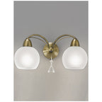 F2278/2 2 Light Modern Bronze & Crystal Wall Light