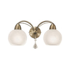 F2278/2 2 Light Modern Bronze & Crystal Wall Light