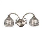 FL2295/2 2 Light Satin Nickel and Crystal Wall Light
