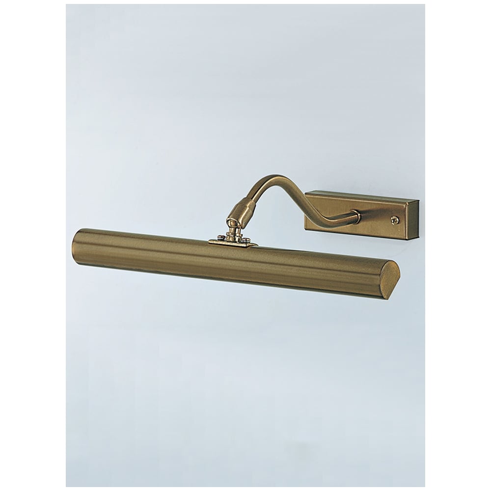 Traditional Antique Brass Adjustable Picture Light 11" W327