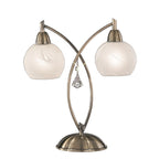 T908 2 Light Modern Bronze & Crystal Table Lamp