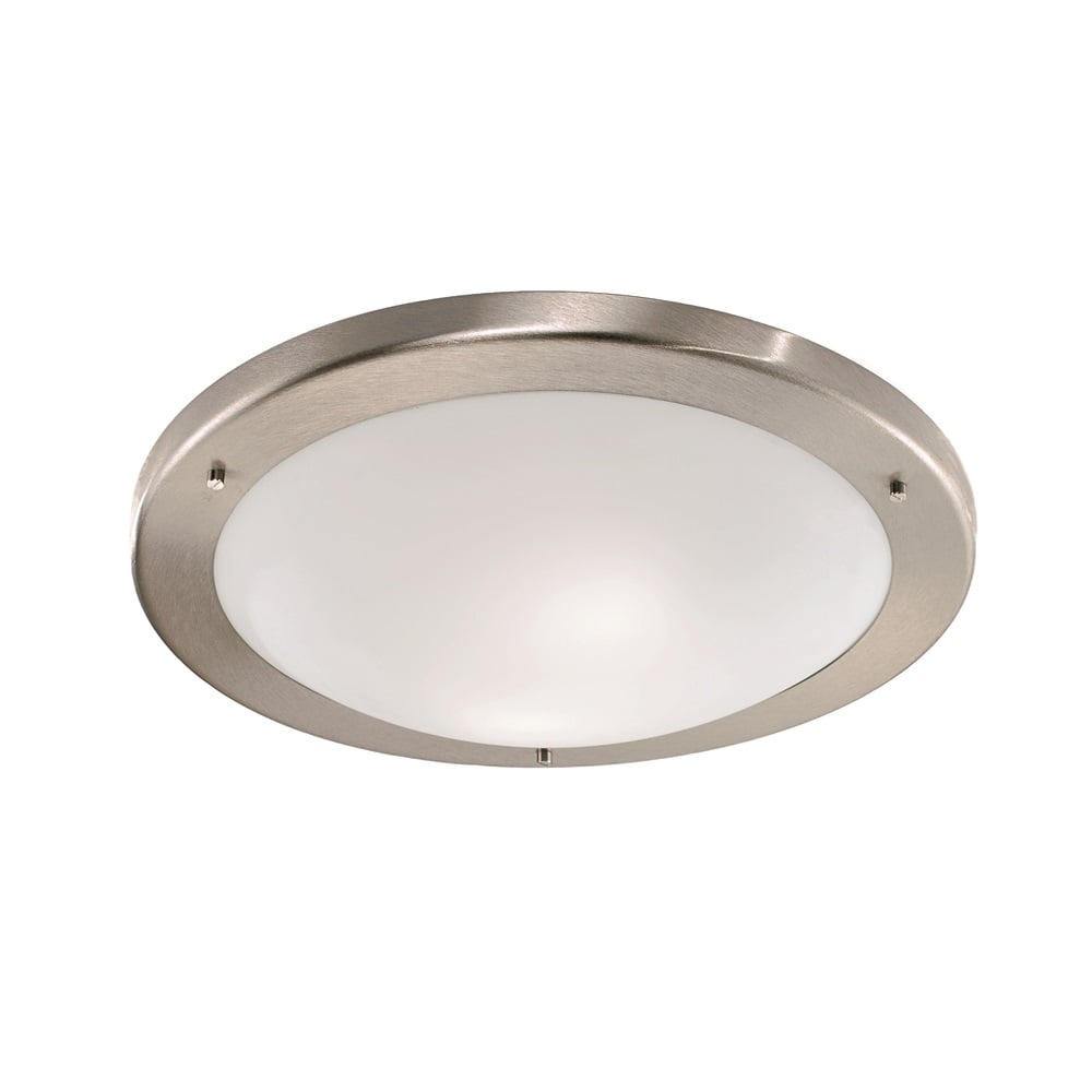 FC1221 Flush Bathroom Light in Satin Nickel