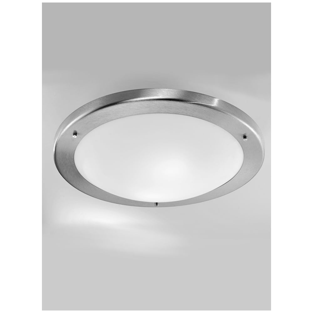 FC1221 Flush Bathroom Light in Satin Nickel