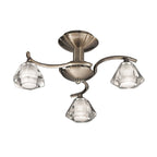 F2163/3 Bronze Semi Flush Light