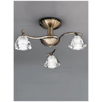 F2163/3 Bronze Semi Flush Light