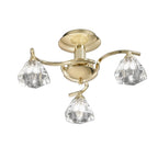 F2230/3 Brass 3 Light Semi-Flush Ceiling Lamp