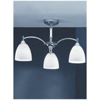 FL2087/3 3 Light Chrome Semi-Flush Ceiling Light