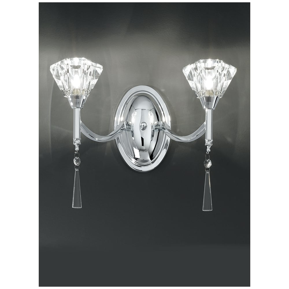 F2237/2 Chrome 2 Light Wall Light