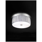 FL2283/3 Medium Satin Nickel and Silver Flush Ceiling Light