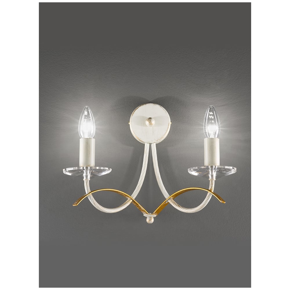 F2233/2 Fusion Cream 2 Light Wall Lamp