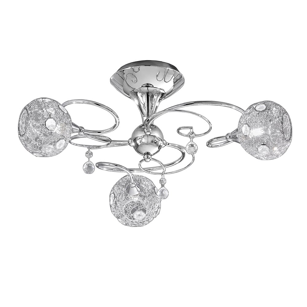 F2214/3 3 Light Semi Flush Ceiling Light