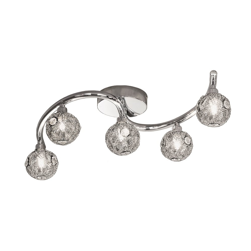 5 Light Chrome Crystal Ceing Light - F2305/5