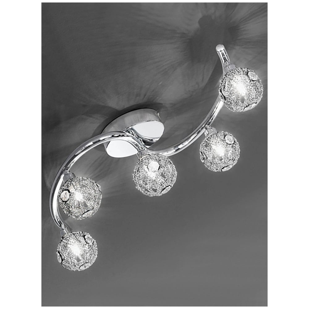 5 Light Chrome Crystal Ceing Light - F2305/5