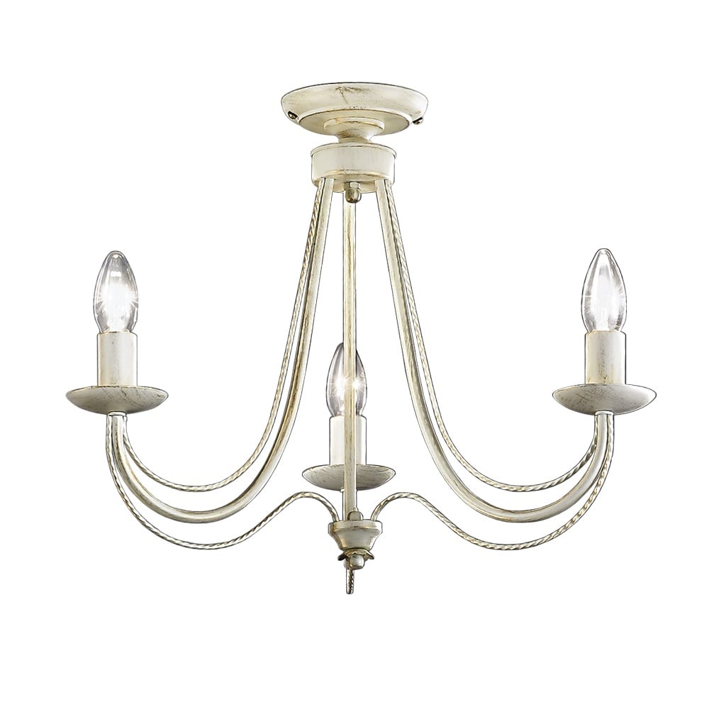 F2172/3 Cream Ceiling 3 Light