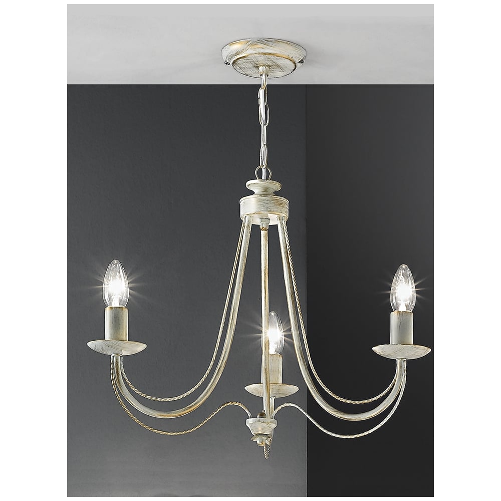 F2172/3 Cream Ceiling 3 Light