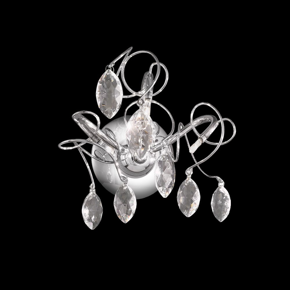 F2234/3 Modern 3 Light Crystal Wall Lamp