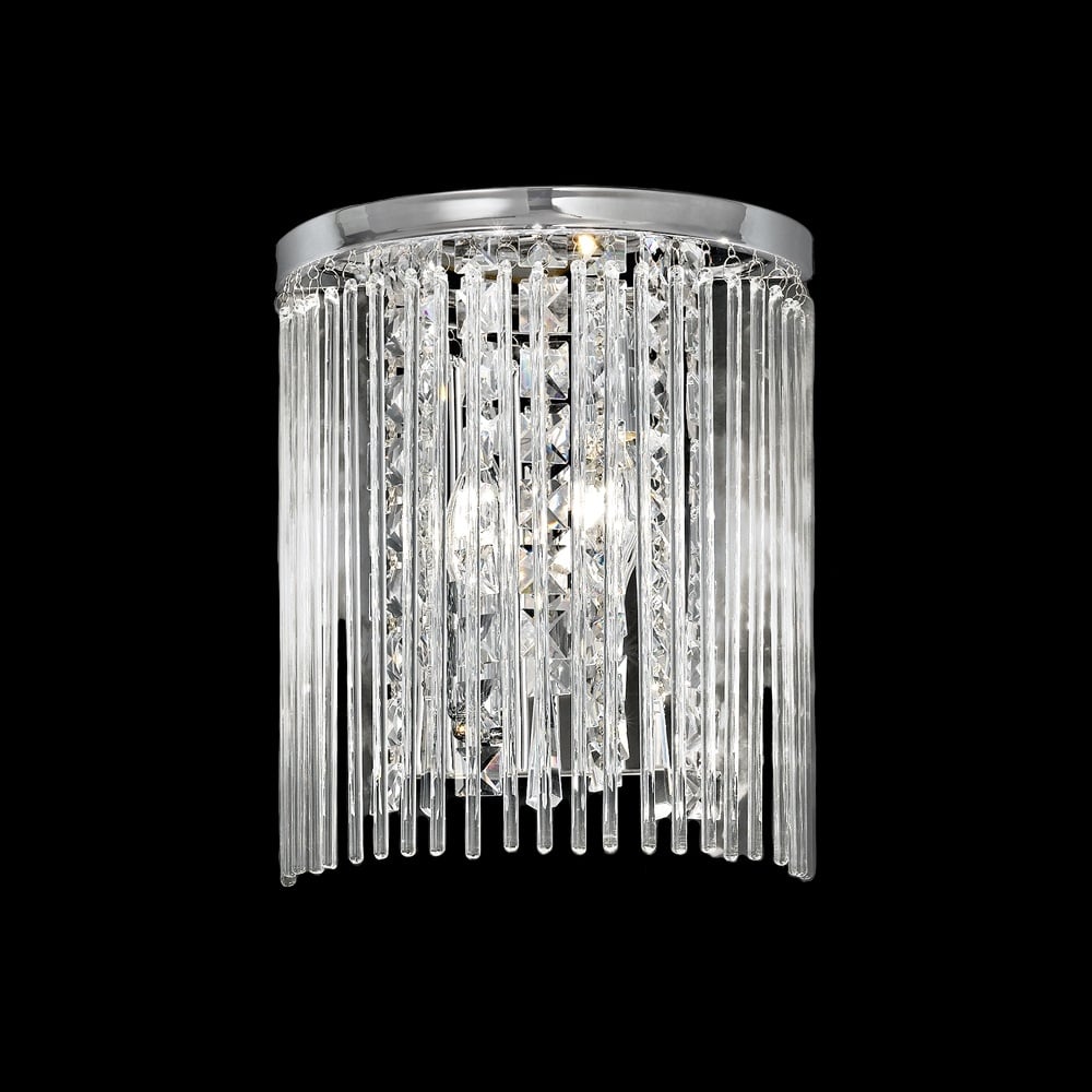 F2310/2 2 Light Chrome and Crystal Wall Light