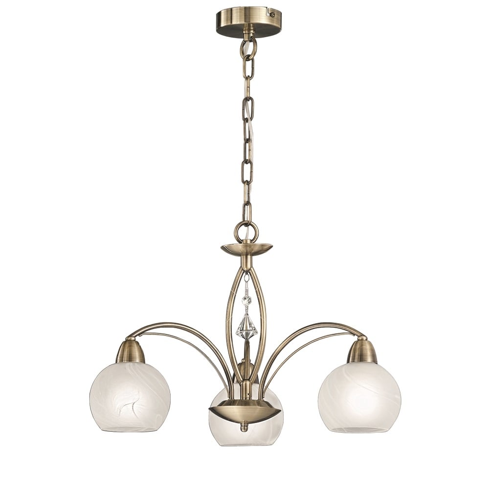 F2278/3 3 Light Modern Bronze & Crystal Ceiling Light