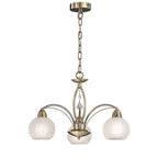 F2278/3 3 Light Modern Bronze & Crystal Ceiling Light