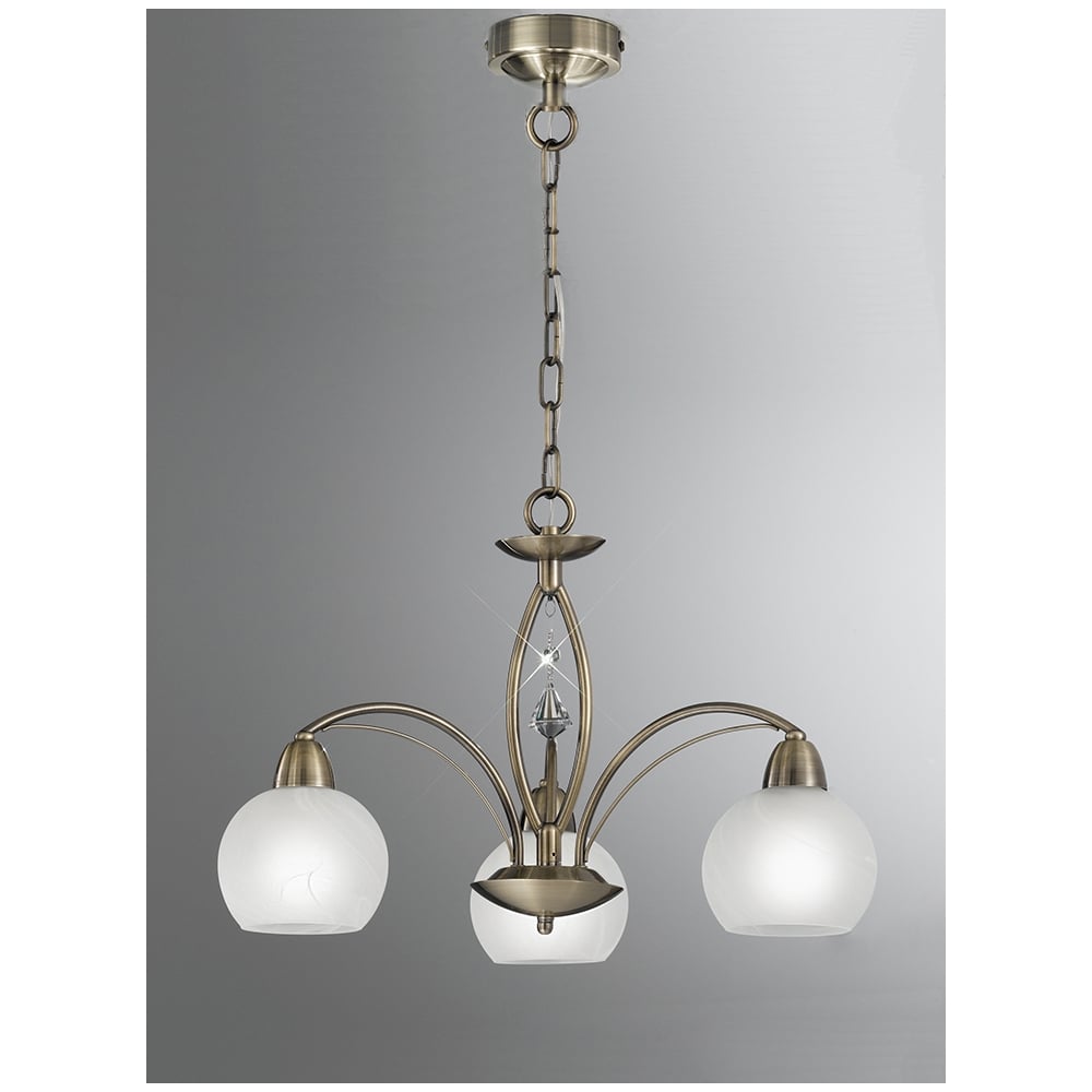 F2278/3 3 Light Modern Bronze & Crystal Ceiling Light