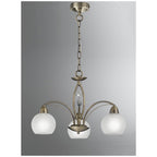 F2278/3 3 Light Modern Bronze & Crystal Ceiling Light