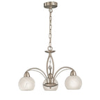 FL2277/3 3 Light Modern Satin Chrome & Crystal Ceiling Light