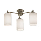 F2253/3 Bronze 3 Light Semi-Flush Ceiling Light