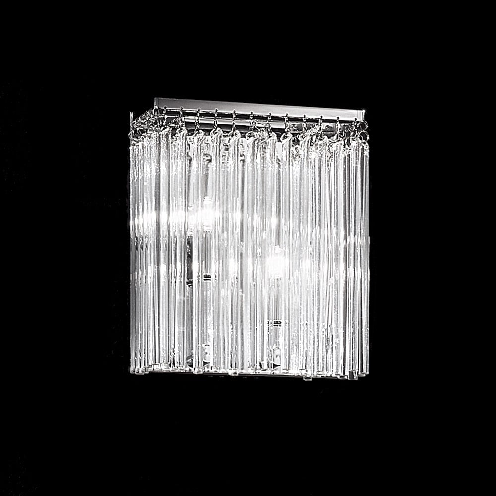 FL2093/2  2 Light Glass Rod Wall Light