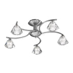FL2294/5 5 Light Satin Nickel Semi Flush Light