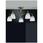 F2105/5 5 Light Bronze Semi-Flush Ceiling Light