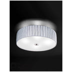 F2283/4 Large Satin Nickel and Silver Flush Ceiling Light
