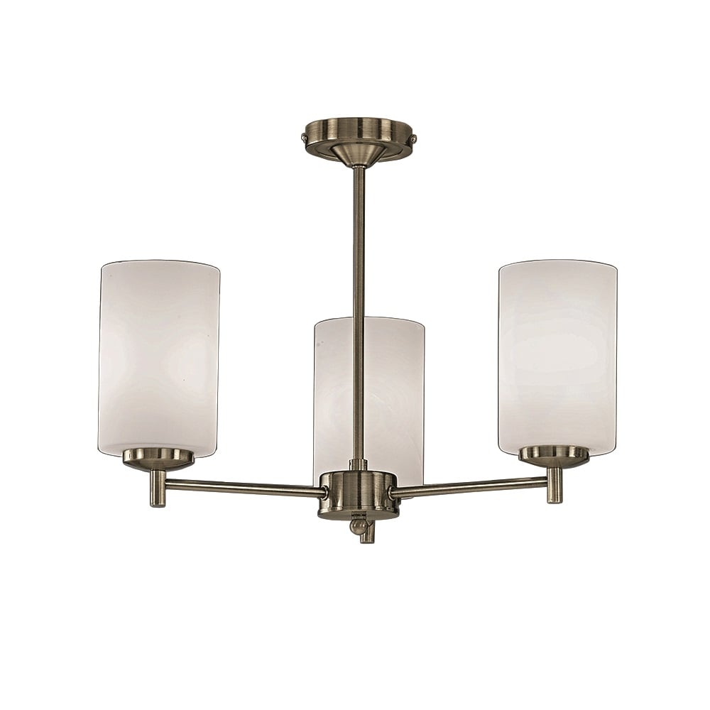 F2272/3 Bronze 3 Light Semi-Flush Ceiling Light