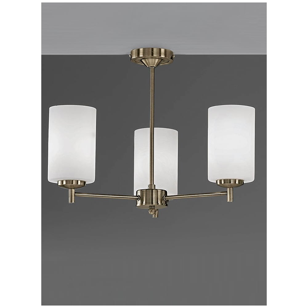 F2272/3 Bronze 3 Light Semi-Flush Ceiling Light